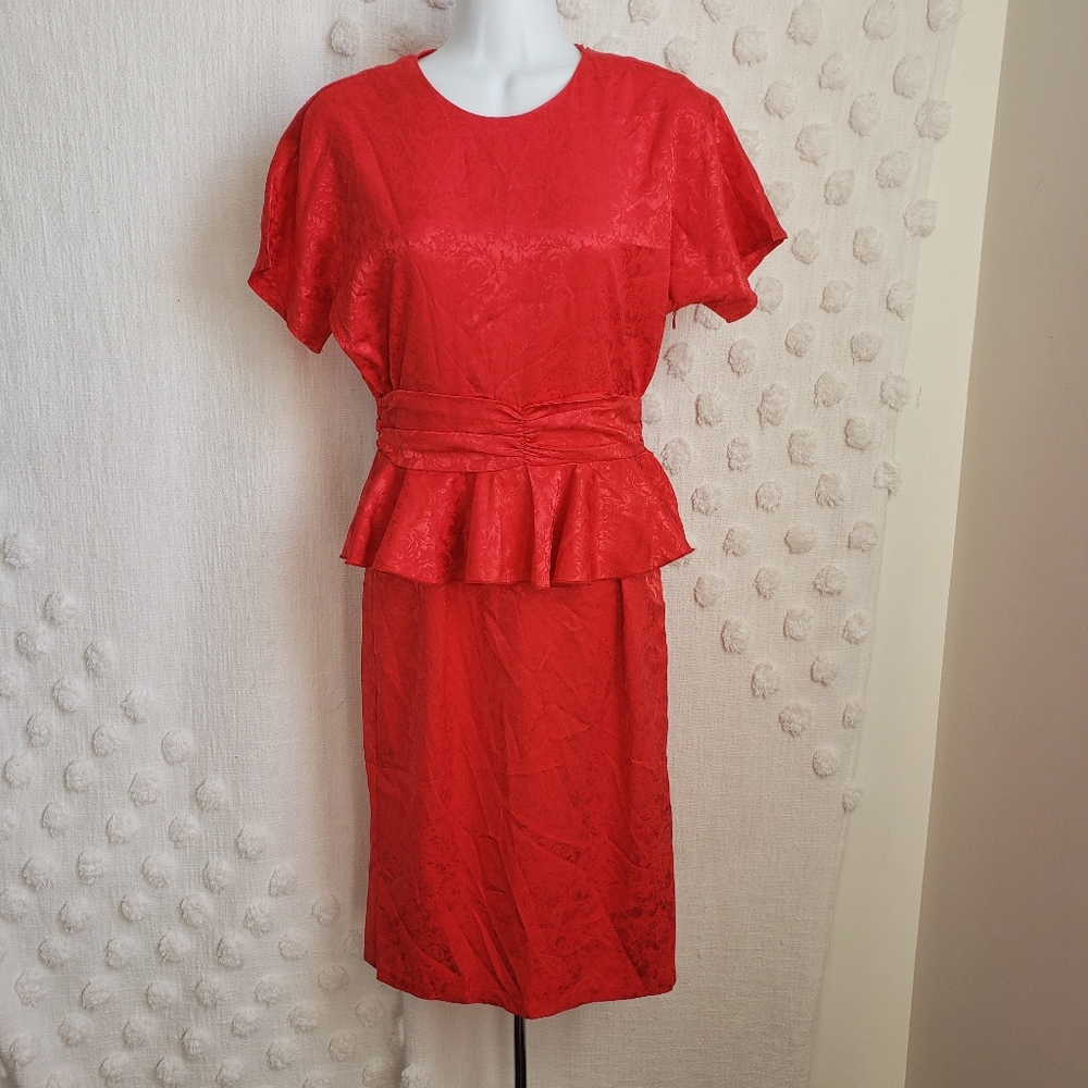 Nasty Gal Red Peplum Dress